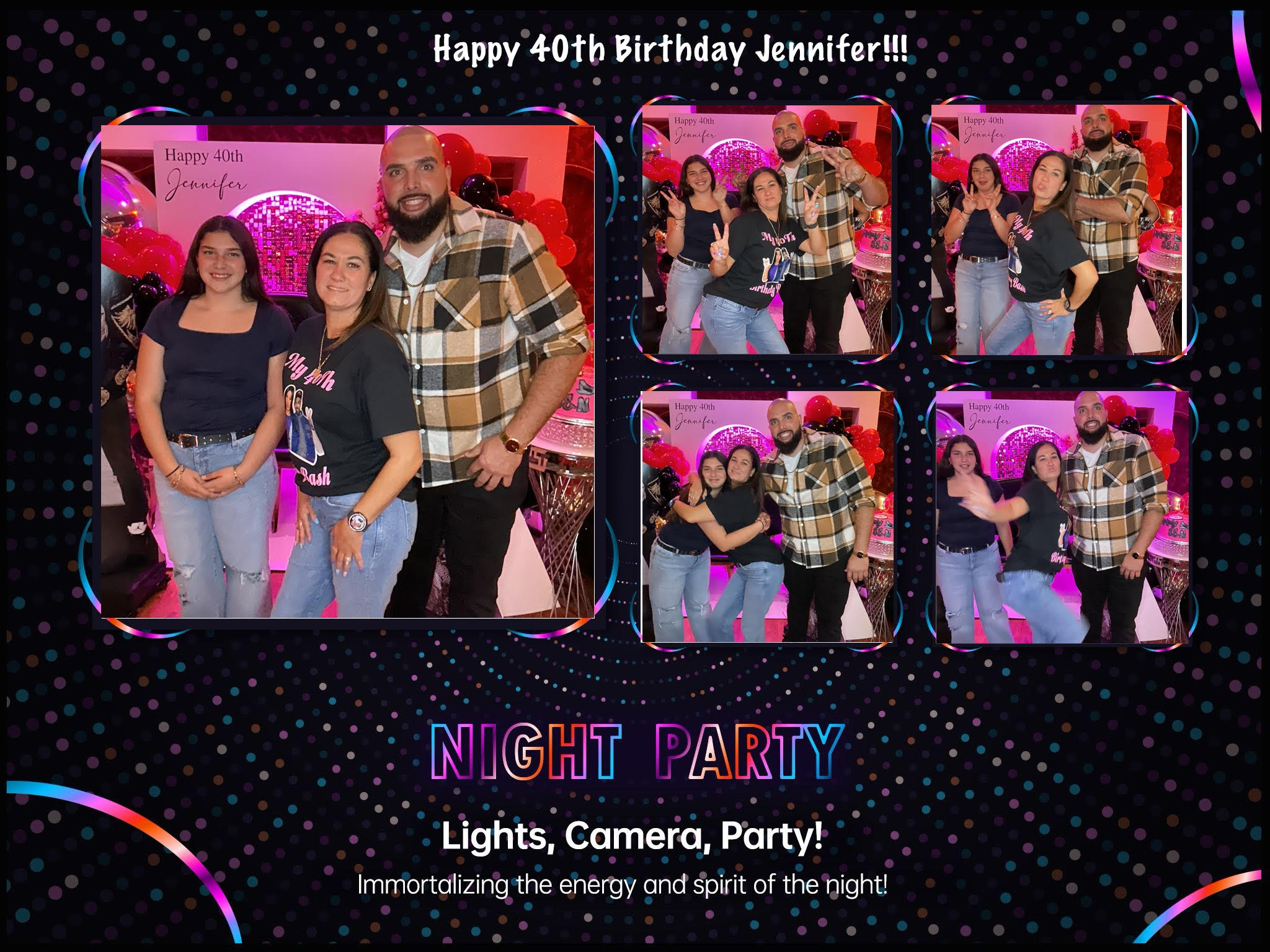 Photo booth example - Night Party