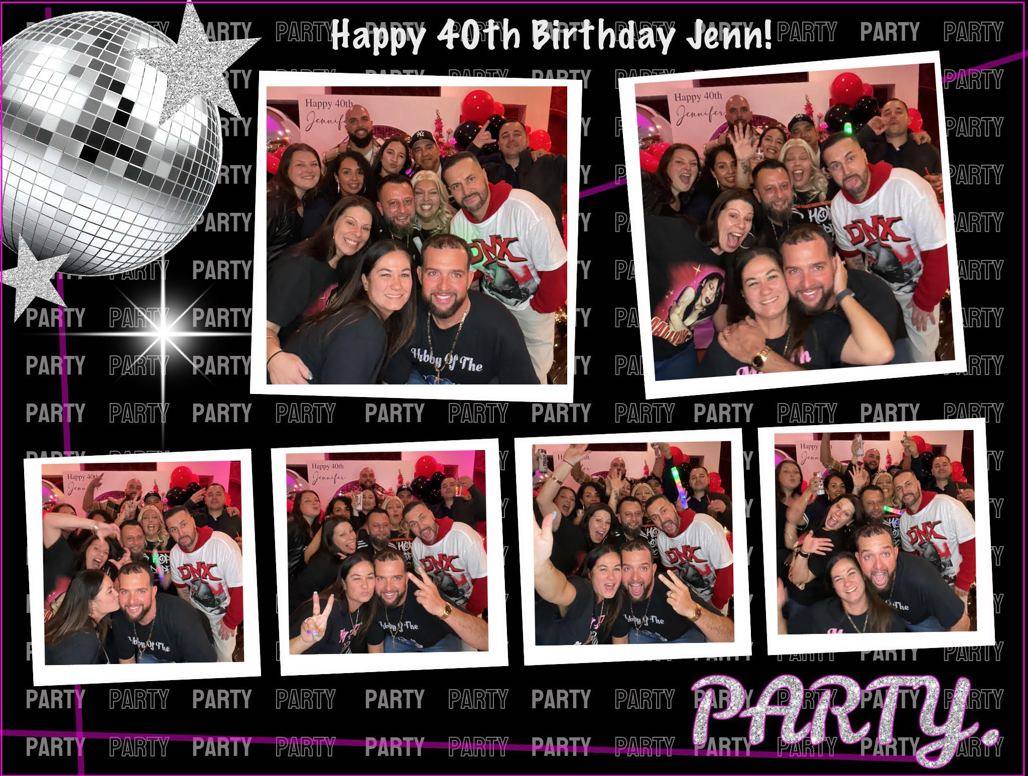 Photo booth example - Birthday