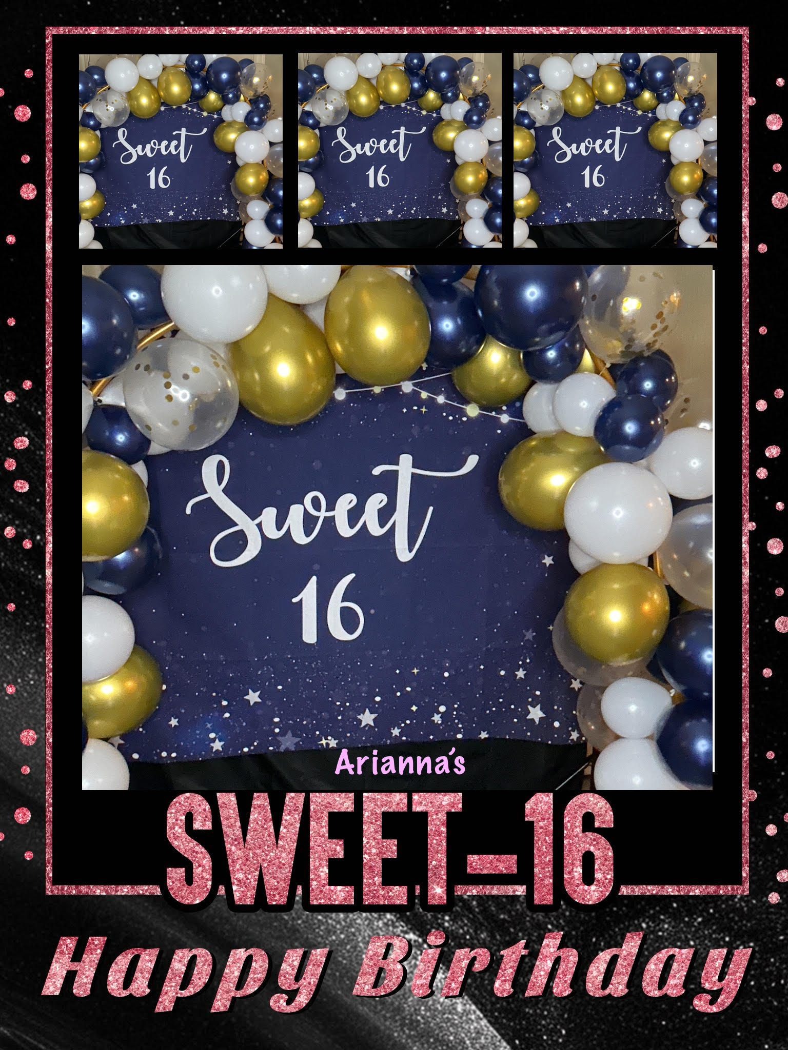 Photo booth example - Sweet 16