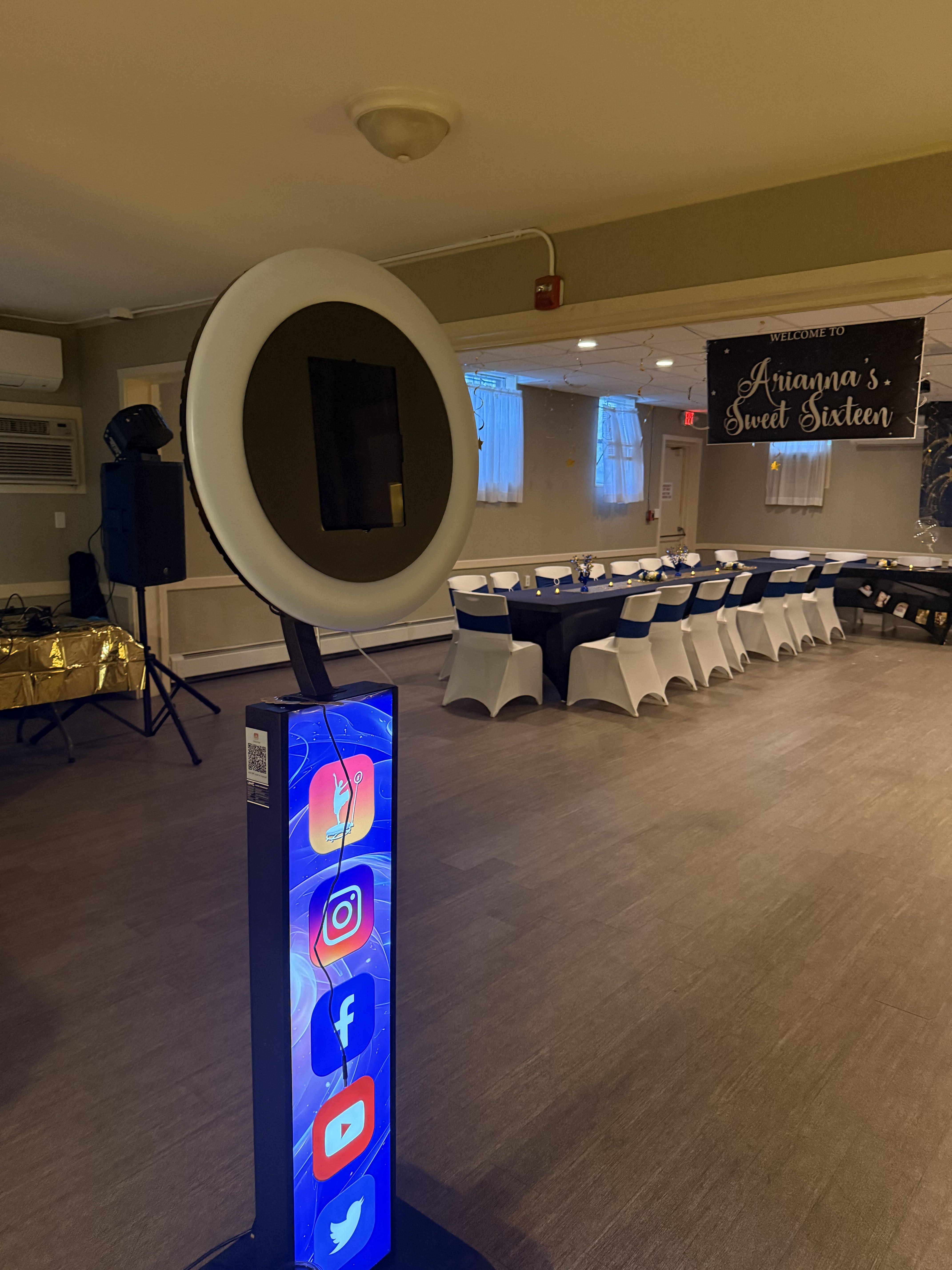 Photo booth rental setup